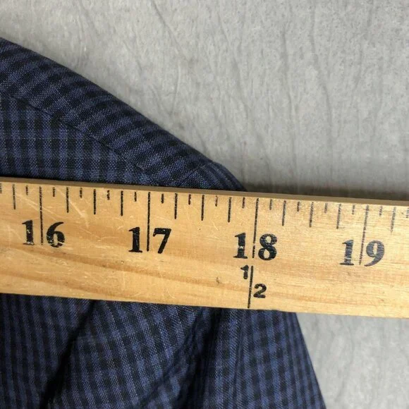 Calvin Klein Blazer Mens 38R Blue Check 100% Wool Extreme Slim Fit Jacket Coat - Picture 5 of 16